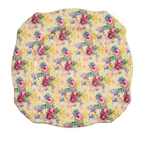 Welbeck 10 3/4 Square Vintage Luncheon Replacement Plate by ROYAL WINTON